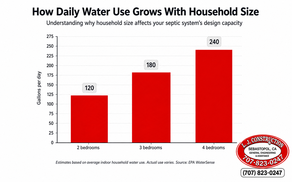 How Daily Water Use Grows With Household Size